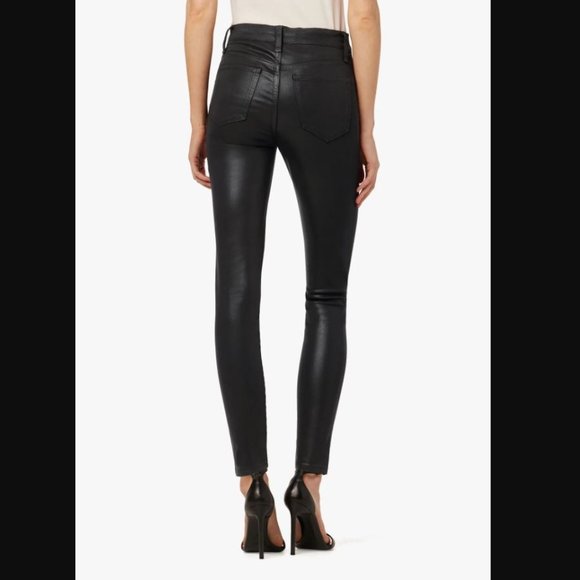 Joe's Jeans | The Charlie High Rise Skinny Ankle, Coated | Black | Size 28 - Picture 2 of 12